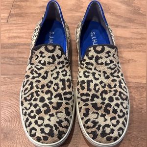 Rothys cheetah slip on sneakers. Size 10